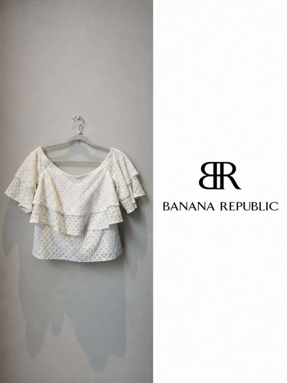 BANANA REPUBLIC Lace Off-Shoulder Top XS